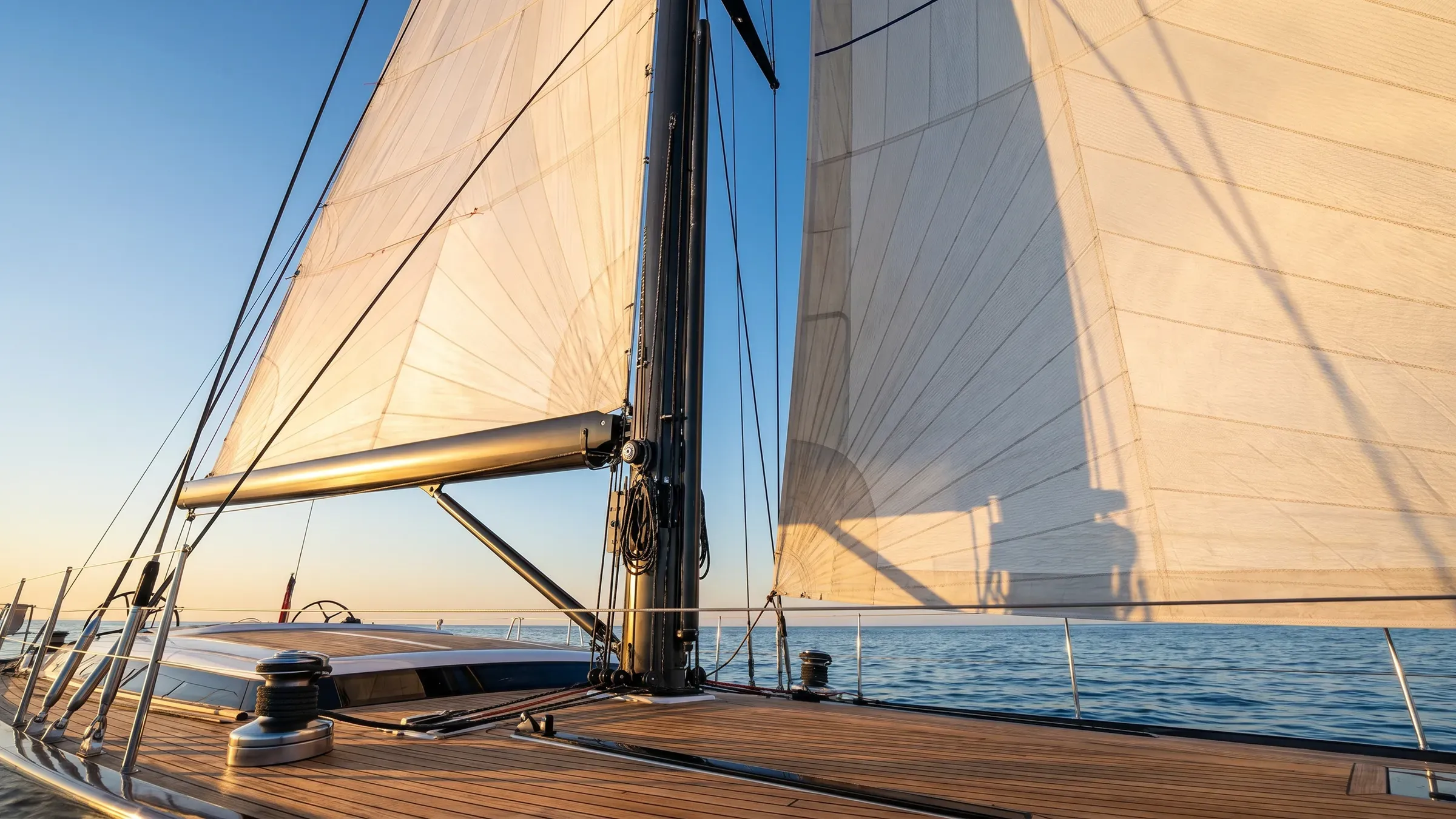 Żagle jachtowe OneSails na jachcie pod żaglami